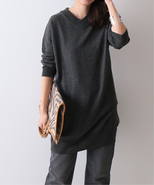 FRAMeWORK（フレームワーク） Vネックニット - グレー レディース