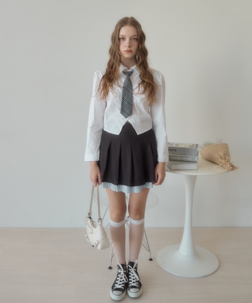 ブラウス シャツ ネクタイ付きシャツ / Shirt with Tie レディース Birthday room ブラウス シャツ ネクタイ付きシャツ/shirt with