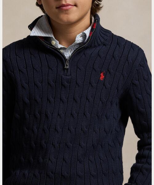 POLO RLケーブルニット　フルジップセーター Polo Ralph Lauren Childrenswear ニット セーター ケーブルニット