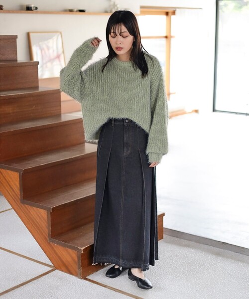 BEAMS HEART（ビームス ハート） ニット セーター 配色 シャギー