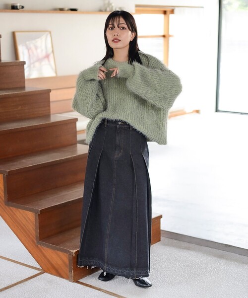 BEAMS HEART（ビームス ハート） ニット セーター 配色 シャギー