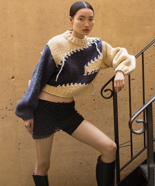 leinwande（ラインヴァンド） 長袖ニット ONE SIZE グレー レディース