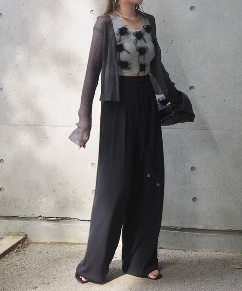 Cotton Sheer Vネック カーディガン plage（プラージュ）の「SHEER Vネック カーディガン（カーディガン