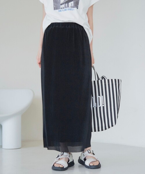 【関税込み】Carven ブラック シアー ミディアムスカート Carven ウィメンズ ミディアムスカート | SSENSE 日本