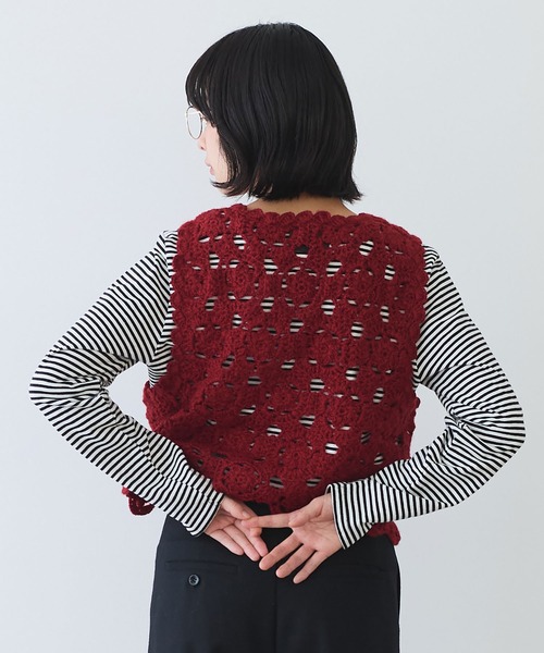 bulle de savon（ビュルデサボン） ベスト ジレ ネパールハンドニット