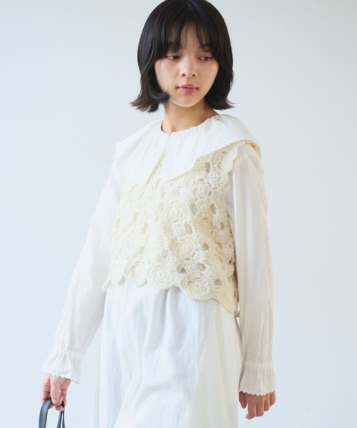 bulle de savon（ビュルデサボン） ベスト ジレ ネパールハンドニット