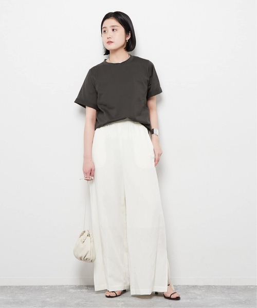 「journal standard L'essage」 半袖シャツ FREE グリーン レディース ヨーロピアンフラックスショートシャツ（シャツ／ブラウス