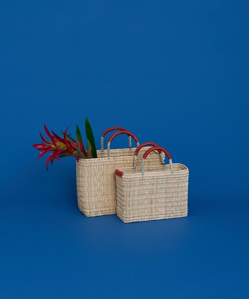 未使用 warang wayan ワランワヤン カゴバッグ モロッコ warang wayan」のカゴバッグ、夏の爽やかな装いやお部屋の収納に