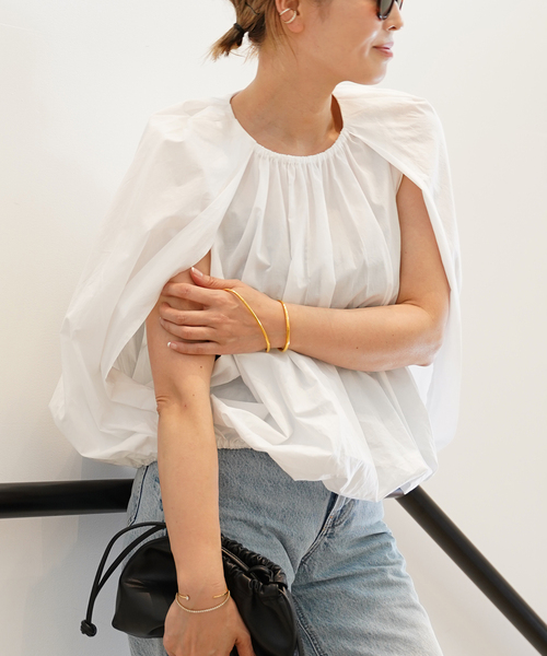 新品タグ付　CELERI セルリ COTTON PUFF ブラウス CELERI/セルリ】 COTTON PUFF ブラウス（シャツ/ブラウス
