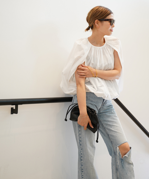 CELERI◆23SS/GATHERED 長袖ブラウス/FREE/コットン/BLK/CA23DEU-SH11/首マワリ汚れ Yahoo!オークション - CELERI 23SS/GATHERED 長袖ブラウス/FREE