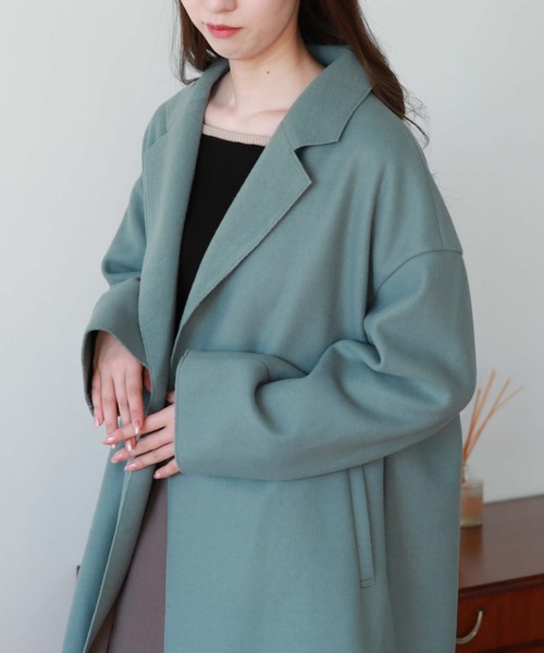 「archives」 チェスターコート MEDIUM グレイッシュベージュ レディース_画像9