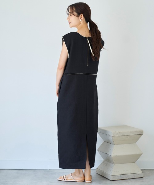 mil（ミル） ジャンパースカート 配色パイピング ジャンスカ 「587141