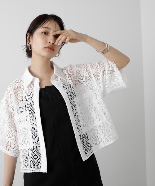 「N.（N. Natural Beauty Basic）」 半袖シャツ MEDIUM ホワイト レディース