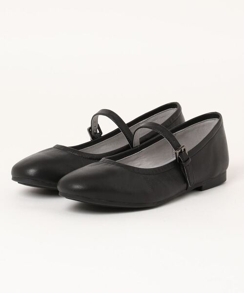 [ing] Flat туфли-лодочки 22.5cm свет черный женский 