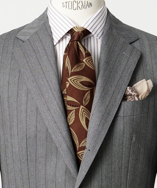 Holliday & Brown ネクタイ 「HOLLIDAY＆BROWN」リーフ ジャガード