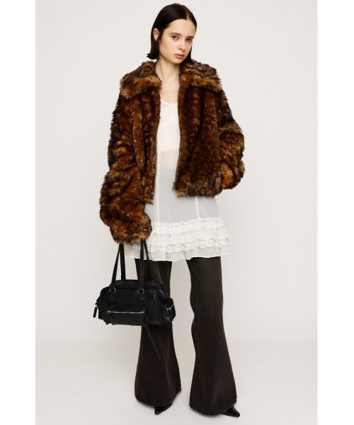 SLY ブルゾン アウター 「2025AW」BIG COLLAR FUR S/COAT ビッグ