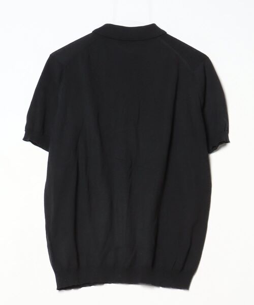 JOHN SMEDLEY ブラック半袖ニット Mサイズ (新品未使用) JOHN SMEDLEY 「JOHN SMEDLEY」 半袖ニット LARGE ブラック メンズ