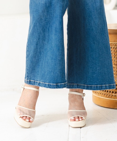 「attagirl」 ヒールサンダル LL ブラック レディース_画像4