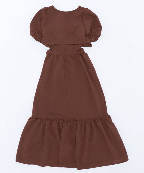 「CALNAMUR」 コンビワンピース FREE ブラック レディース_画像2