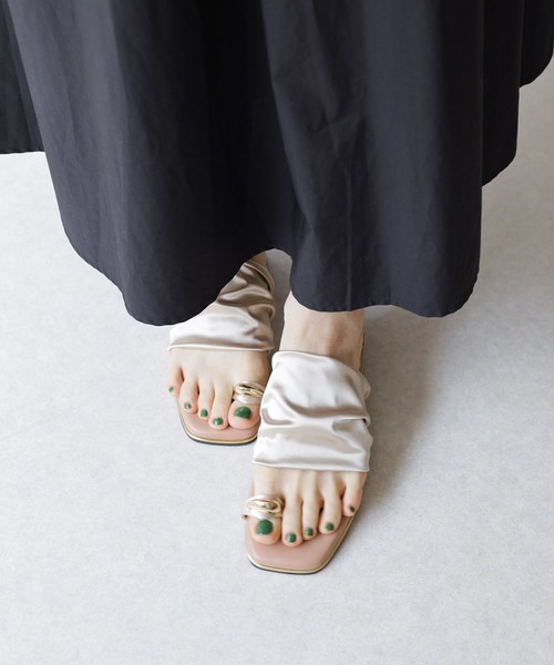 「SESTO」 フラットサンダル M アイボリー レディース_画像9