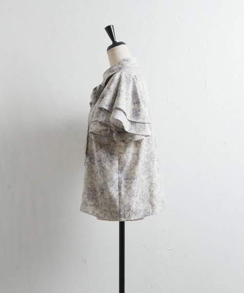 「tocco closet」 半袖ブラウス M ブルー レディース_画像3