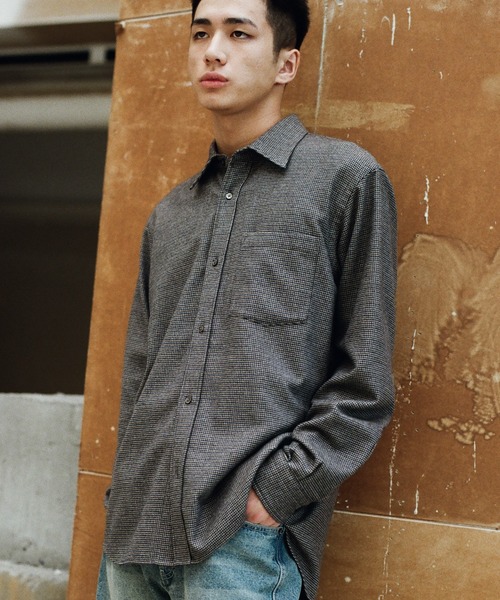 LIDNM CREPE COTTON PLAID SHIRT Lサイズ LIDNM / Llife ONLINE STORE / CREPE COTTON PLAID SHIRT
