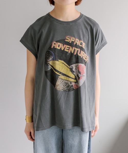 「PUAL CE CIN」 半袖Tシャツ FREE チャコールグレー レディース_画像2