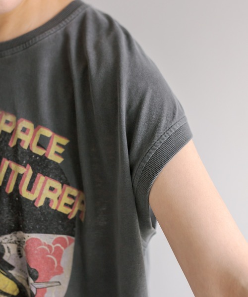 「PUAL CE CIN」 半袖Tシャツ FREE チャコールグレー レディース_画像7