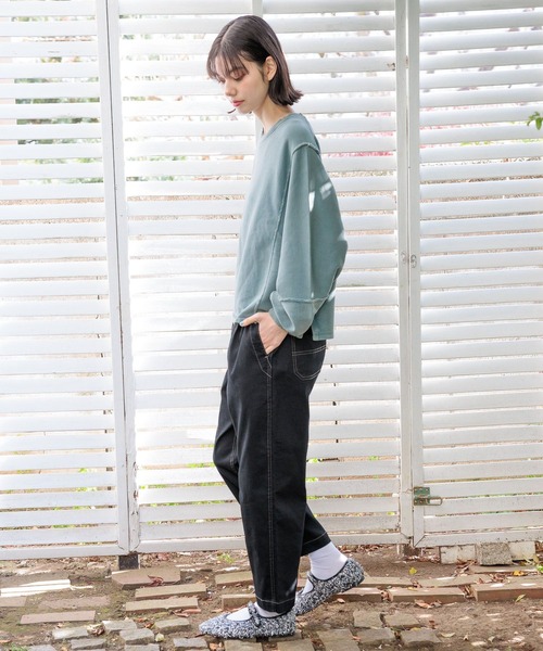 niko and…（ニコアンド） デニムパンツ LARGE ライトブルー レディース