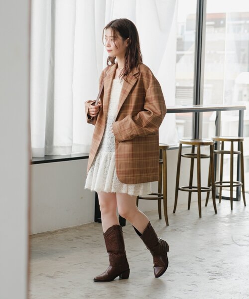 Kastane（カスタネ） チュニック 「WEB・一部店舗限定/前後2WAY」格子