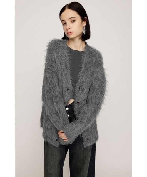 SLY（スライ） カーディガン SHAGGY LOOSE C/D シャギー ルーズ