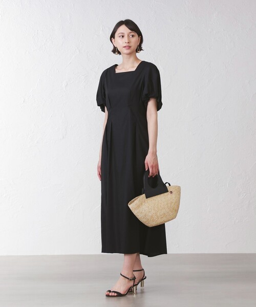 「EPOCA THE SHOP」 半袖ワンピース 38 ブルー レディース_画像6