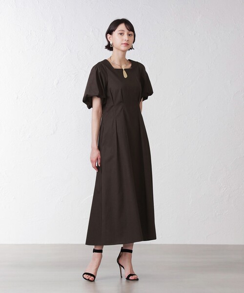 「EPOCA THE SHOP」 半袖ワンピース 38 ブルー レディース_画像8