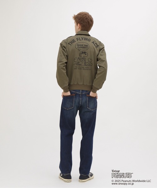 ブルゾン アウター 「AVIREX × PEANUTS」COTTON A-2 ”FLYING ACE”  / A-2 ”フライングエース” / ピーナの画像