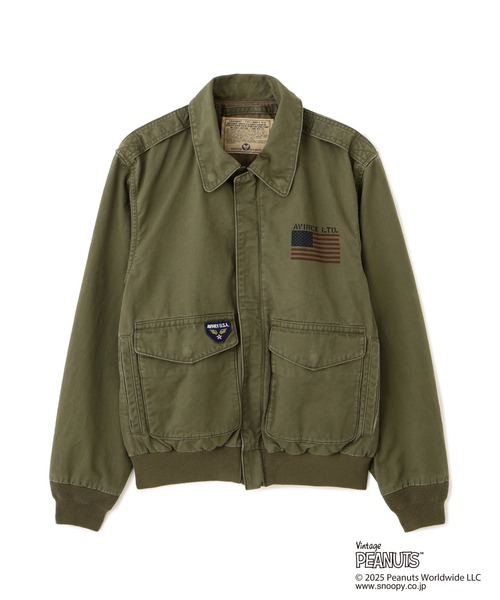 AVIREX（アヴィレックス） ブルゾン アウター × PEANUTS」COTTON A-2