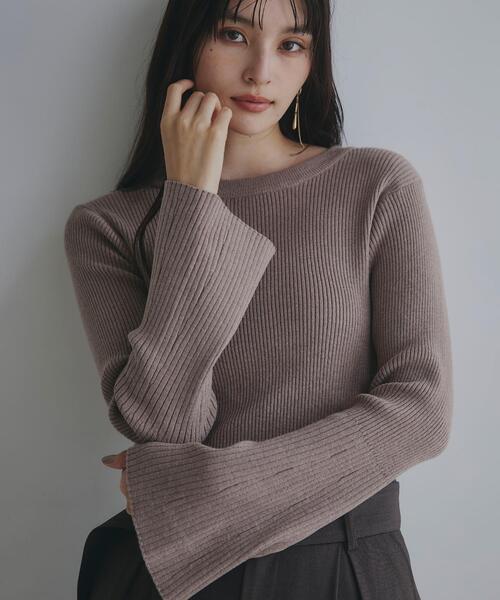THE SHOP TK ニット セーター 「品よく魅せる」フレアスリーブ