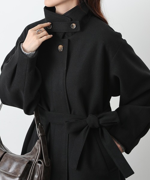 COLONY 2139 ステンカラーコート コート ベルト付ボリューム袖ステン