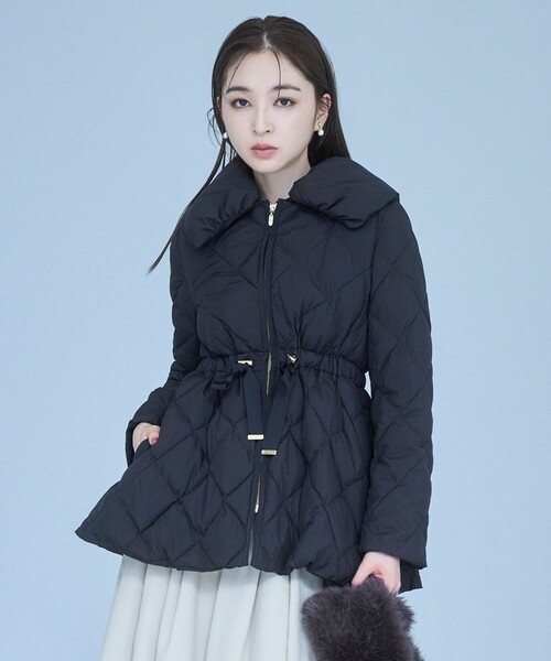 TOCCA トッカ　KITTYダウンコート　ブラック　サイズ6 　リボン TOCCA（トッカ） ダウンコート ダウンジャケット PLAYING CARD コート