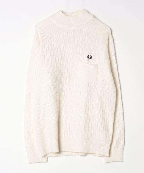 FRED PERRY（フレッドペリー） 長袖ニット LARGE ベージュ メンズ