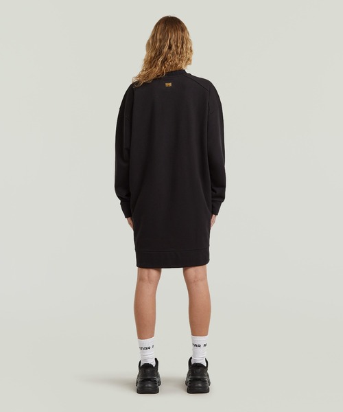 G-STAR RAW ワンピース BIKER ZIP SWEATER DRESS/バイカージップ