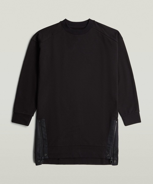 G-STAR RAW ワンピース BIKER ZIP SWEATER DRESS/バイカージップ