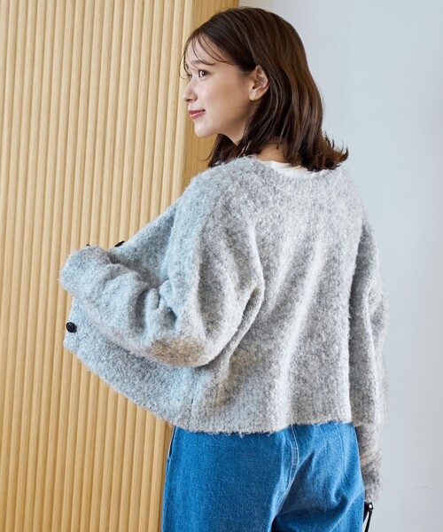 coen（コーエン） ニット セーター ブークレ 2way ミックスニット