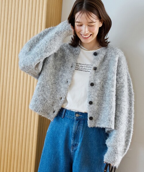 coen（コーエン） ニット セーター ブークレ 2way ミックスニット