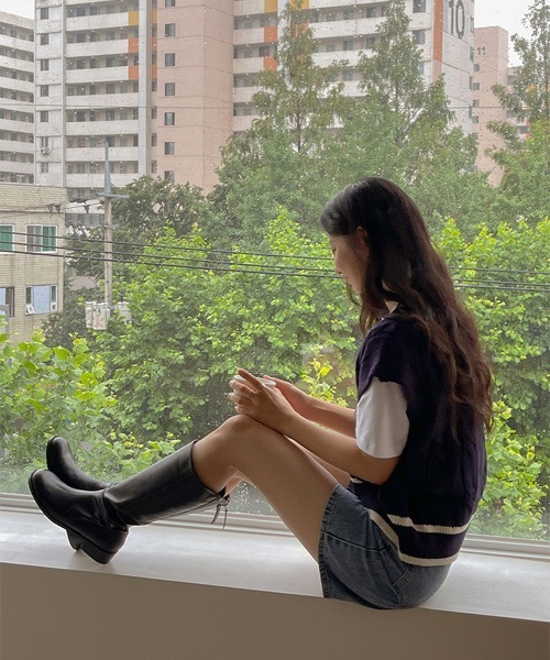 「SONA」 ノースリーブニット FREE グリーン系その他 レディース_画像4