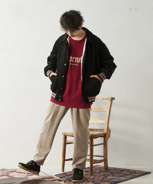 「SKOOKUM」 スタジャン MEDIUM グリーン メンズ_画像2