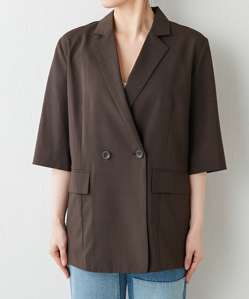 「GALLARDAGALANTE」 テーラードジャケット FREE ダークブラウン レディース_画像3