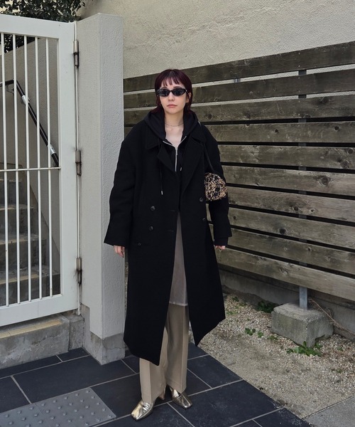 Ameri（アメリ） スラックス パンツ HALF SHEER LAYERED PANTS