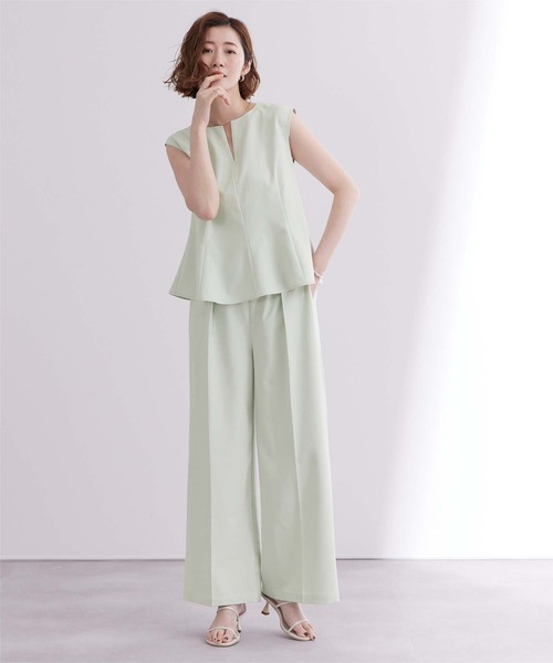 「ur's」 スラックス S グリーン レディース_画像2