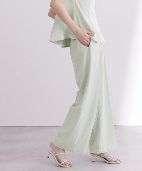 「ur's」 スラックス S グリーン レディース_画像3