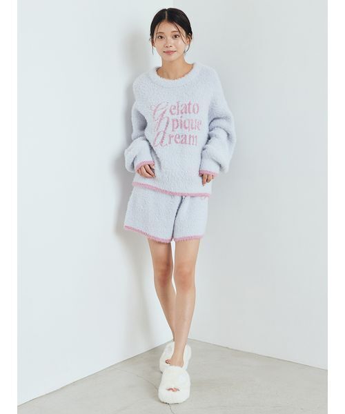 【gelato pique ルームウェア 上下セット＋ショートパンツ】 gelato pique（ジェラートピケ） パジャマ ルームウェア ラメフェザー